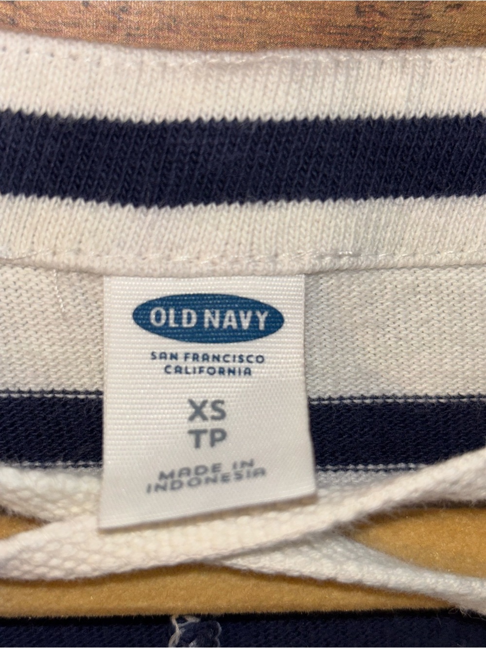 Old Navy lace-up stripe sweatshirt dress - Picture 2 of 3